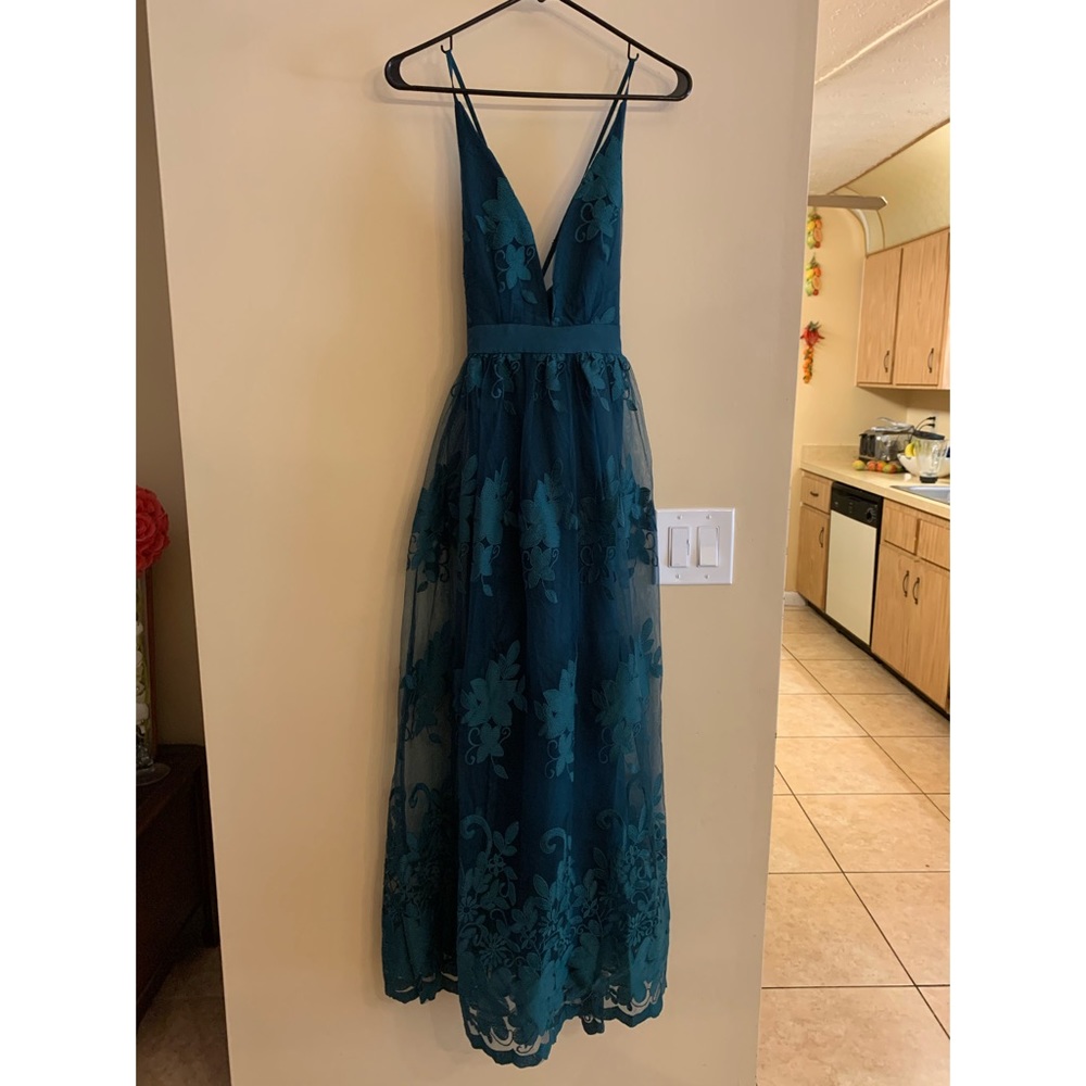 Hunter Green Prom Dress